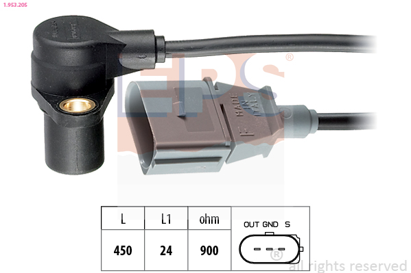 Sensor, crankshaft pulse (Front axle)  Art. 1953205