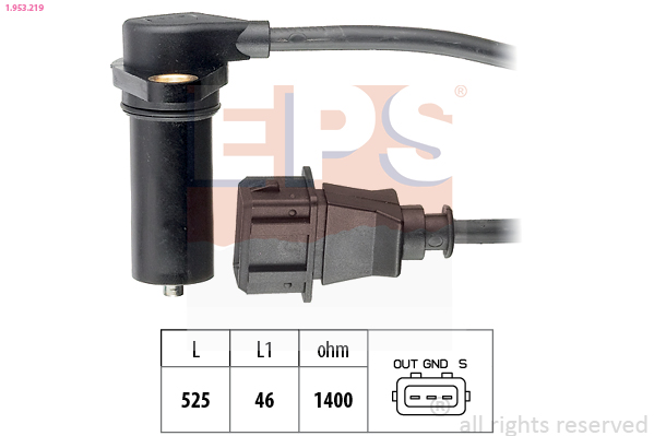 Sensor, crankshaft pulse (Left)  Art. 1953219