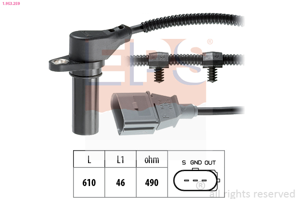 Sensor, crankshaft pulse  Art. 1953259