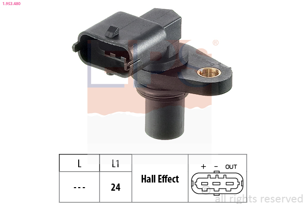 Sensor, camshaft position (Hall sensor)  Art. 1953480