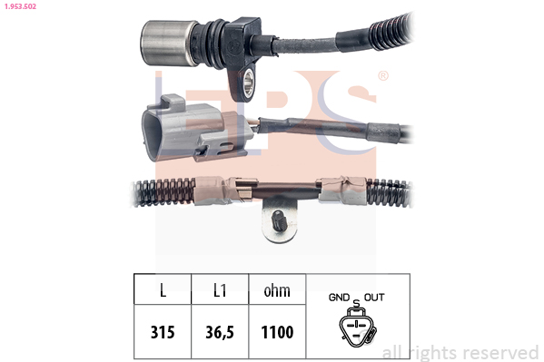 Sensor, crankshaft pulse (1100)  Art. 1953502