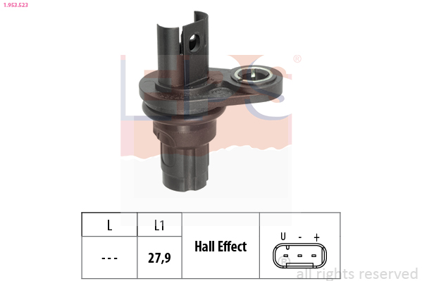 Sensor, camshaft position (3)  Art. 1953523