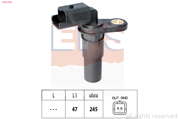 Sensor, crankshaft pulse (245)  Art. 1953536