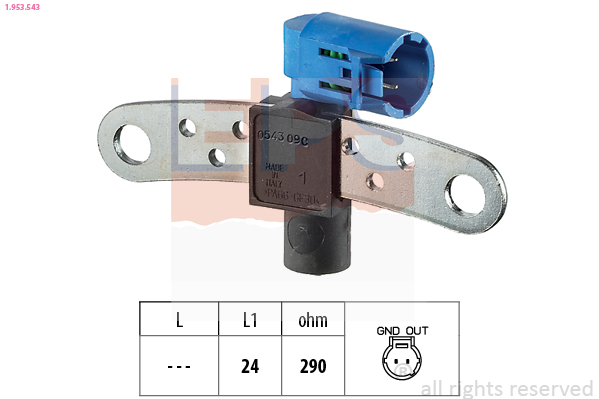 Sensor, crankshaft pulse (Front axle)  Art. 1953543