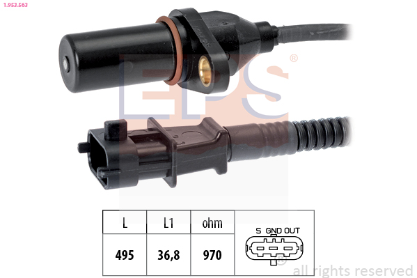 Sensor, crankshaft pulse (3)  Art. 1953563