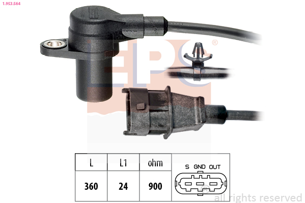 Sensor, crankshaft pulse (900)  Art. 1953564