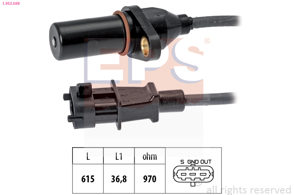 Sensor, crankshaft pulse (3)  Art. 1953569