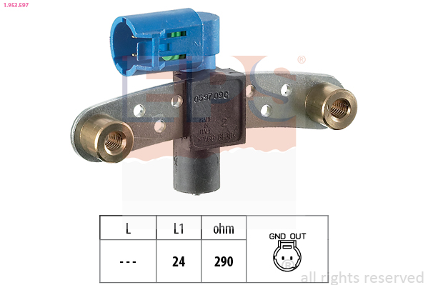 Sensor, crankshaft pulse (Front axle)  Art. 1953597