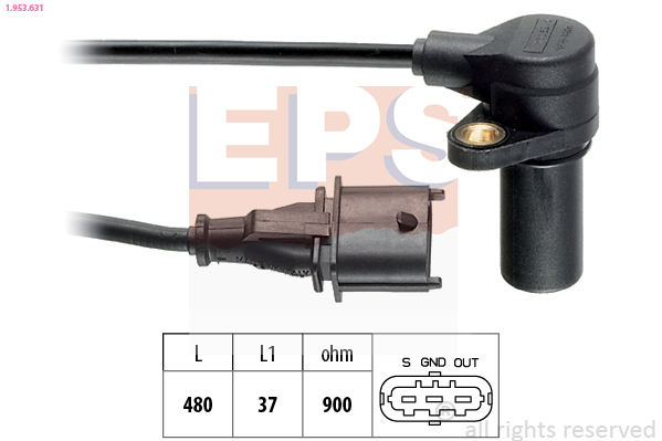 Sensor, crankshaft pulse (Front axle)  Art. 1953631