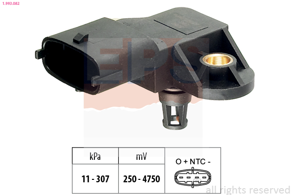 Sensor, intake manifold pressure (Left right)  Art. 1993082