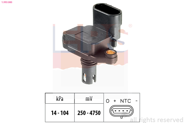 Sensor, intake manifold pressure (4)  Art. 1993085