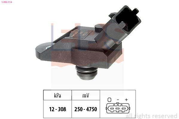 Sensor, intake manifold pressure (3)  Art. 1993114