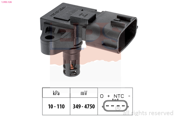 Sensor, intake manifold pressure (4)  Art. 1993126