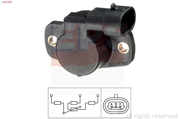 Sensor, throttle position  Art. 1995001