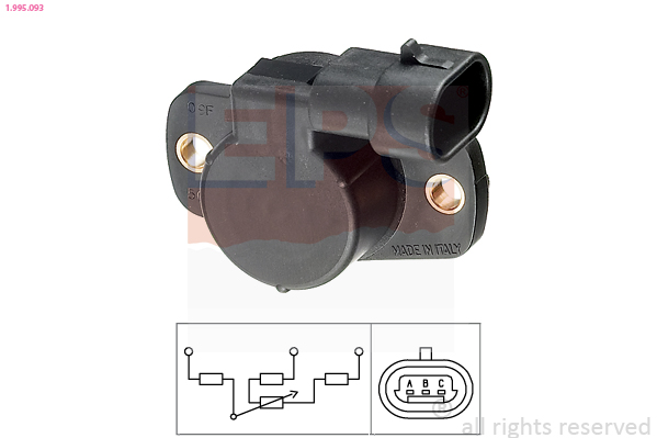 Sensor, throttle position  Art. 1995093