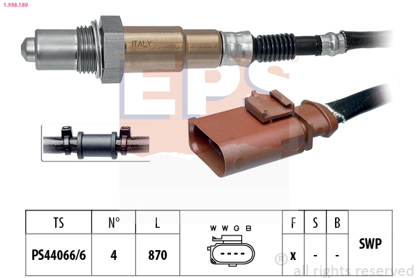 Lambda Sensor (870)  Art. 1998189