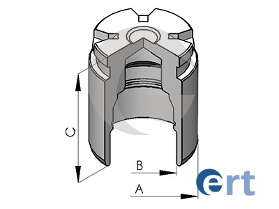 Piston, brake caliper (Rear axle)  Art. 150523C