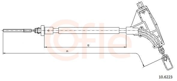 Cable Pull, parking brake (In front)  Art. 106223