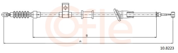 Cable Pull, parking brake (Back, left)  Art. 108223