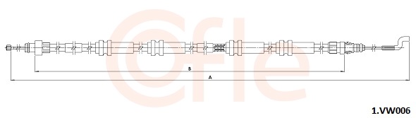 Cable Pull, parking brake (Disc brake)  Art. 921VK006