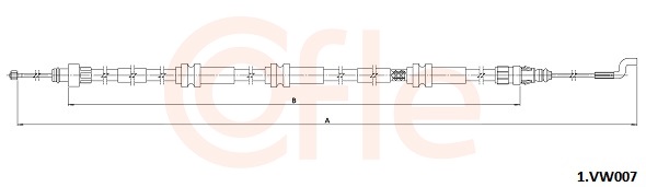 Cable Pull, parking brake (Disc brake)  Art. 921VK007