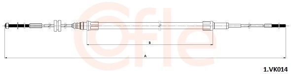 Cable Pull, parking brake (Front axle, right)  Art. 921VK014