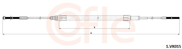 Cable Pull, parking brake (Disc brake)  Art. 921VK015