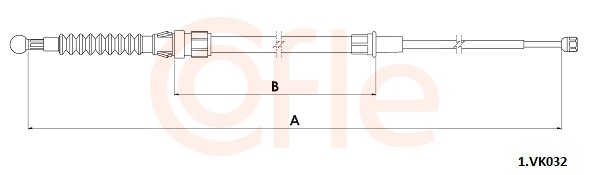 Cable, handbrake (Rear, right, Rear, left)  Art. 921VK032