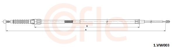 Cable Pull, parking brake (Back, right)  Art. 921VK003