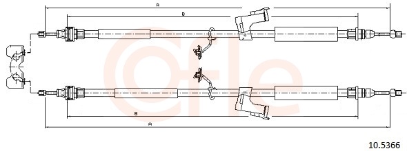 Cable Pull, parking brake (Double cloth)  Art. 92105366