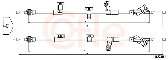 Cable Pull, parking brake (1550/1460)  Art. 92105381