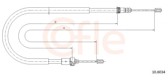 Cable Pull, parking brake (Back, right, Back, left)  Art. 92106034