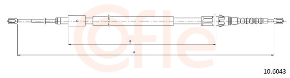 Cable Pull, parking brake (Back, right, Back, left)  Art. 92106043