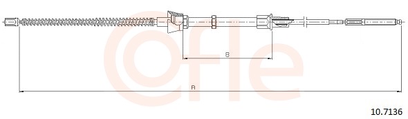 Cable Pull, parking brake (Back, right, Back, left)  Art. 92107136