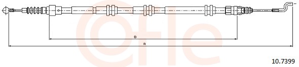 Cable Pull, parking brake (1631)  Art. 92107399