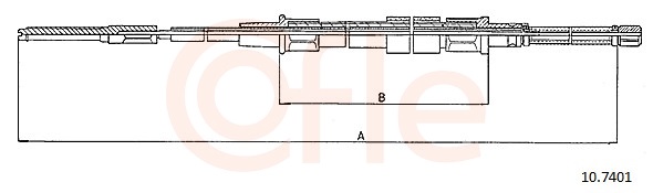 Cable Pull, parking brake (Back, right, Back, left)  Art. 92107401