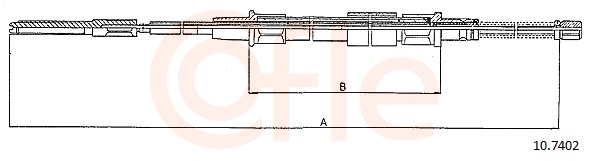 Cable Pull, parking brake (Back, right, Back, left)  Art. 92107402