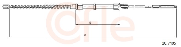 Cable Pull, parking brake (Back, right, Back, left)  Art. 92107405