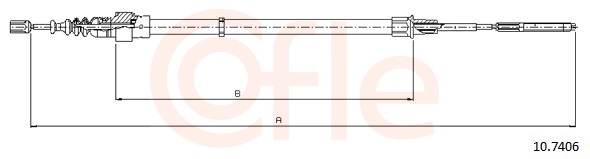 Cable Pull, parking brake (Back, left, Back, right)  Art. 92107406