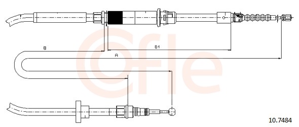 Cable Pull, parking brake (Back, Right, Left)  Art. 92107484