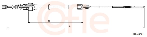 Cable Pull, parking brake (Back, left, Back, right)  Art. 92107491