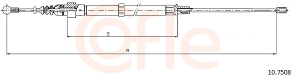 Cable Pull, parking brake (Back, right, Back, left)  Art. 92107508