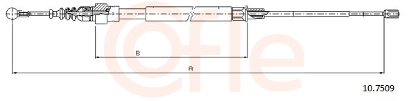 Cable Pull, parking brake (Back, Right, Left)  Art. 92107509