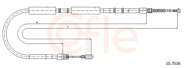 Cable Pull, parking brake (Back, right)  Art. 92107536