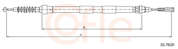 Cable Pull, parking brake (Back, right, Back, left)  Art. 92107620