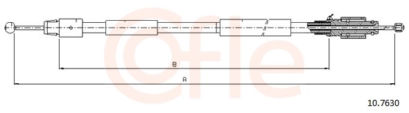 Cable Pull, parking brake (Back, Right, Left)  Art. 92107630