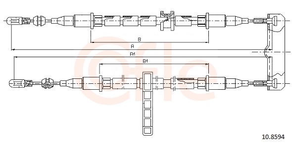 Cable Pull, parking brake (Left right)  Art. 92108594