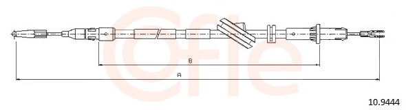 Cable Pull, parking brake (Back, right)  Art. 92109444