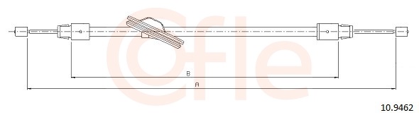 Cable Pull, parking brake (In front)  Art. 92109462