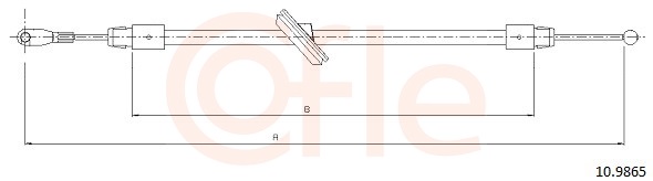 Cable Pull, parking brake (In front)  Art. 92109865